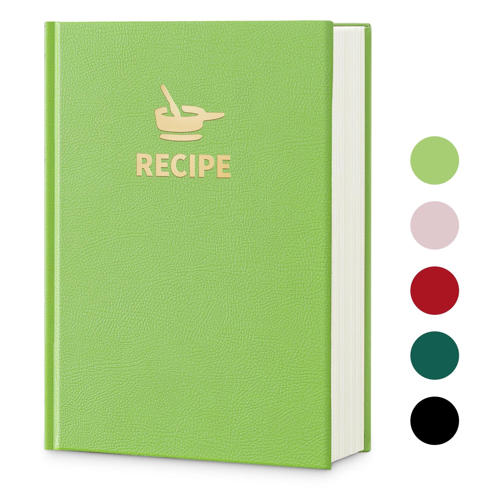 TSFPapier Hardcover Recipe Book 7x9.6in B5 160 Pages Leather Cover DarkRed