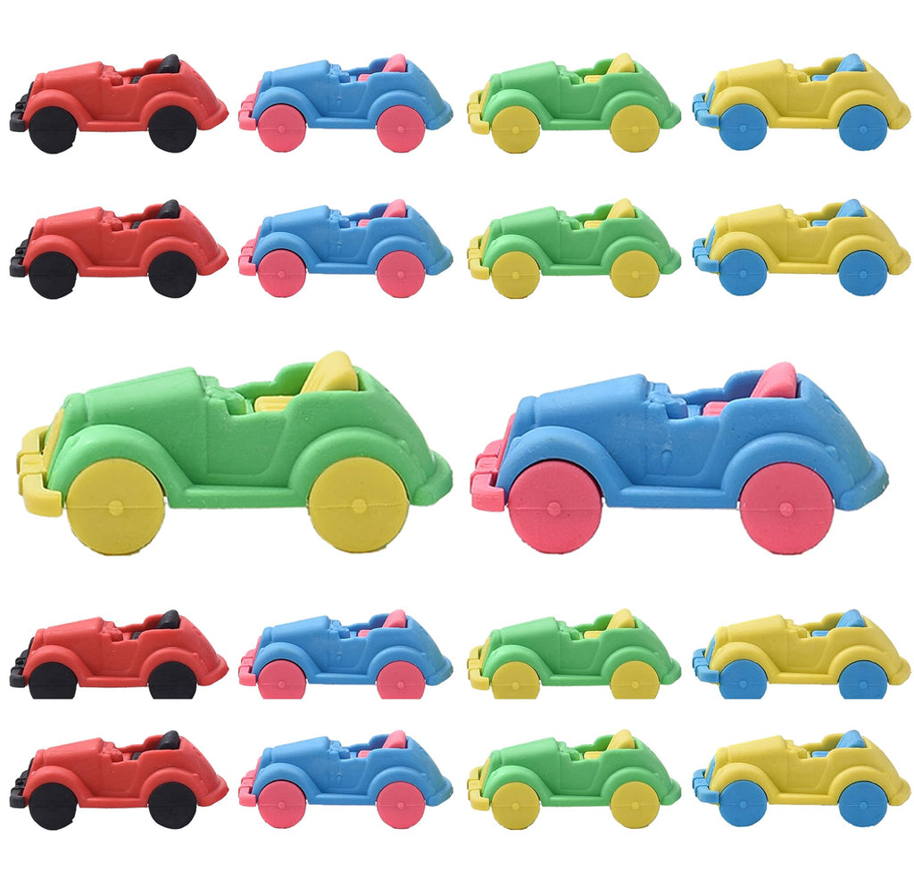 RONDURE Car Erasers 18 Pcs 3D Sports Car Puzzle Take Apart Erasers Kids