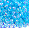Blinginbox 500pcs 6mm AB Resin Flatback Rhinestones lt.Sapphire AB