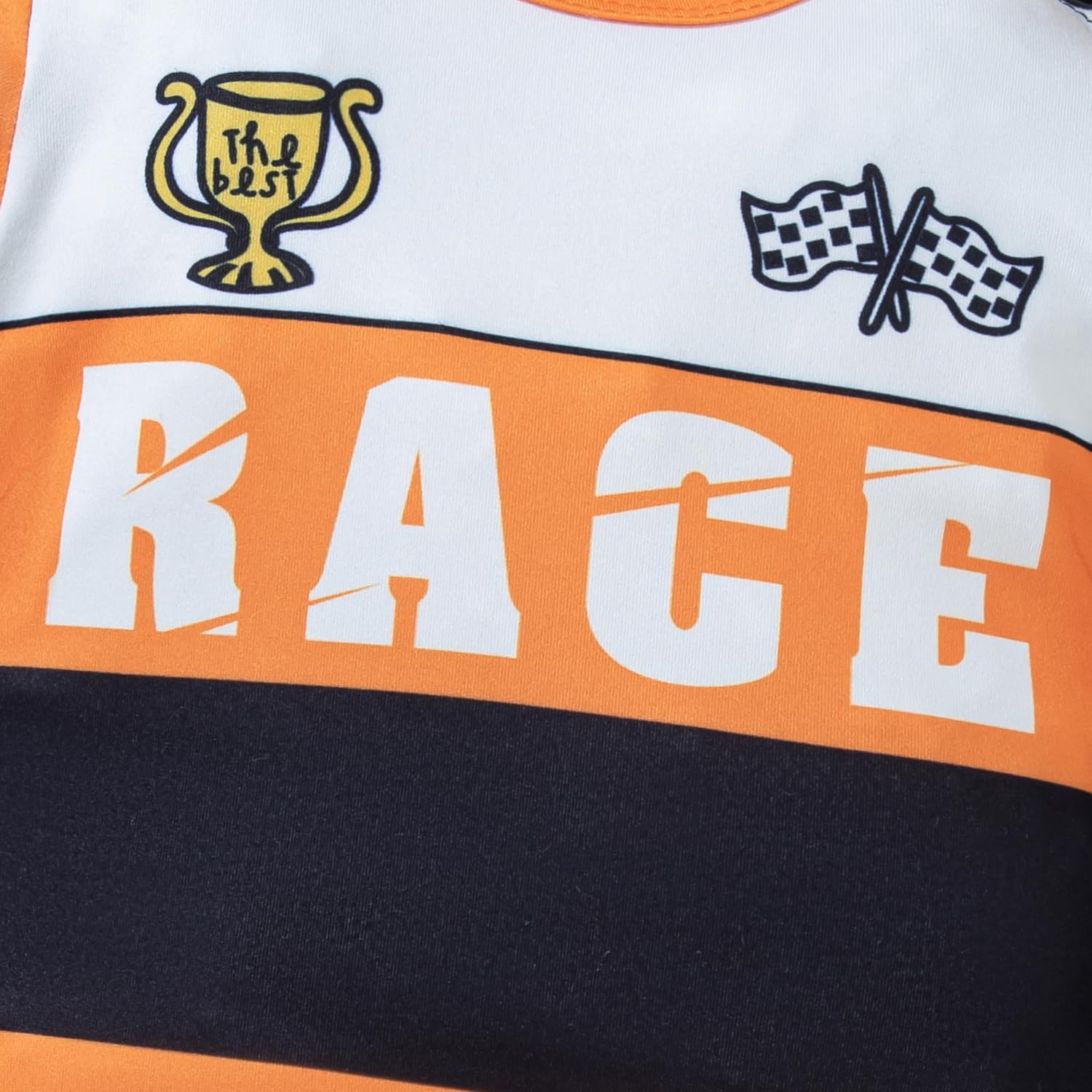 Yruiz Toddler Halloween Race Car Driver Costume Outfit Hat Orange Size 18-24M