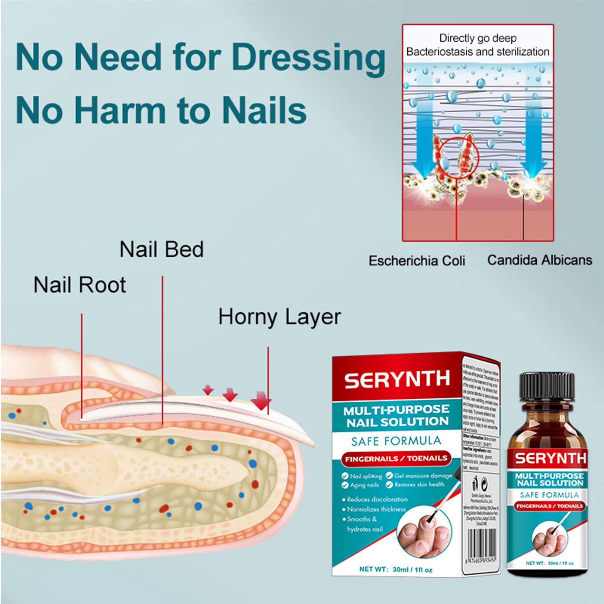 Gonnjunm Multi-Purpose Nail Solution Strengthener Growth Repair Care