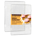 BXKEE Cooling Racks 2 PCS 10x16in Heavy Duty 304 Stainless Steel Silver