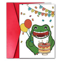 GYYsweetus Frog Happy Birthday Card Cute Cartoon Animal Gift Idea