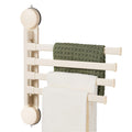 Zynuhmo 4-Arm Swivel Towel Rack 13.78in White Adjustable Suction Cup