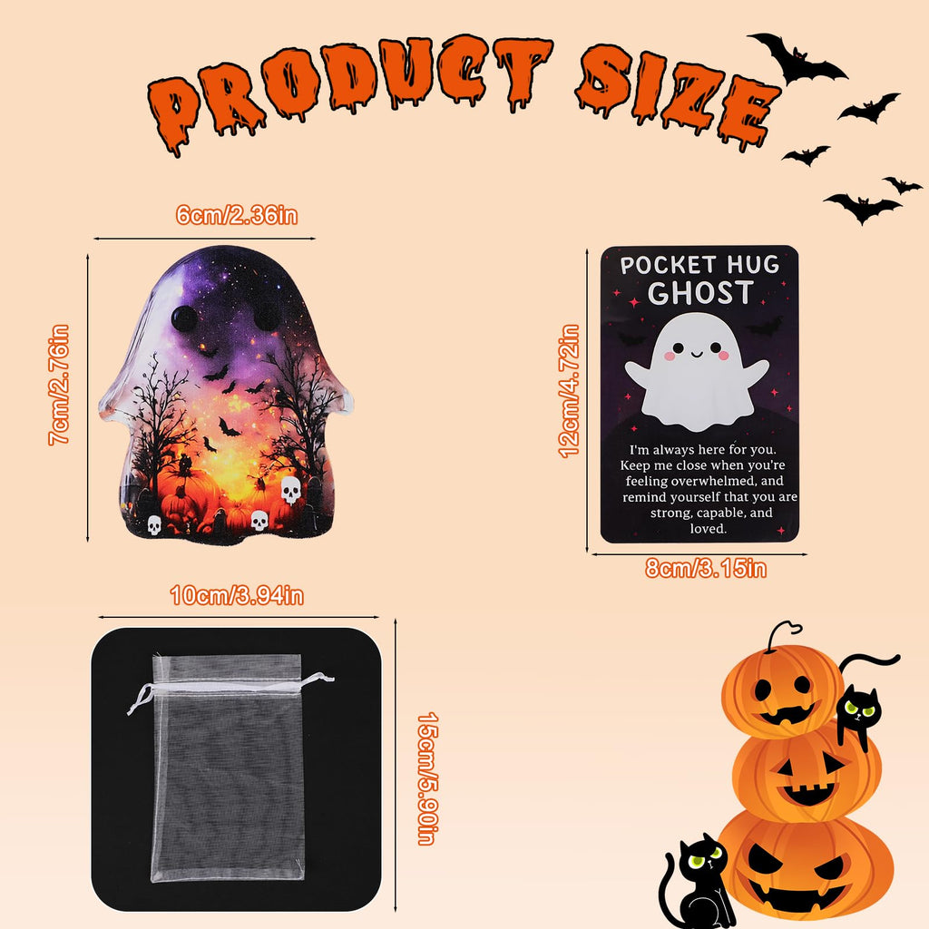Generic Ghost Pocket Cards Halloween Comfort Black Inspirational Card A