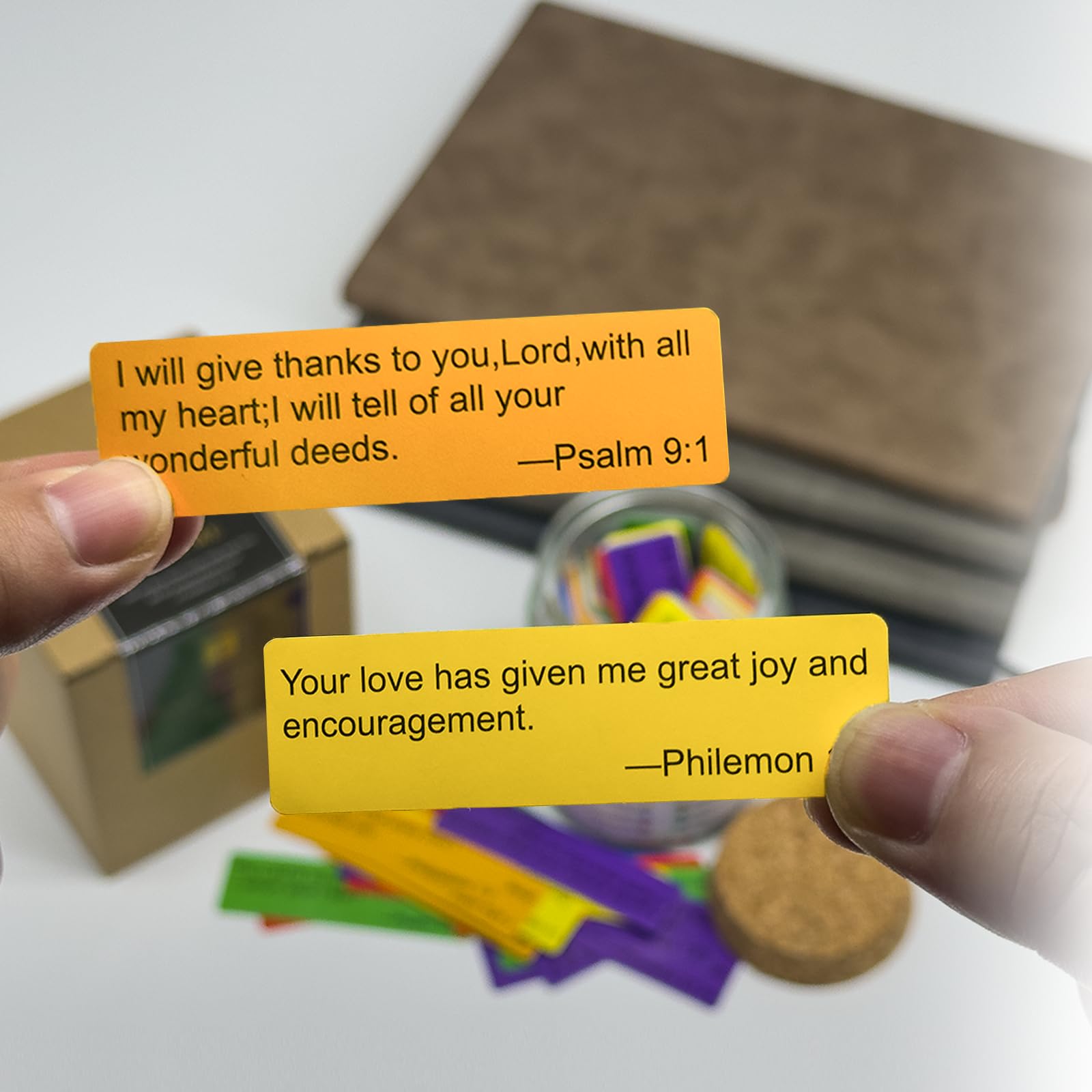 Bible Verse Jar 108 Scripture Stickers Personalized Christian Gift for Women Mom