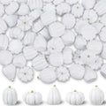 winemana Mini Pumpkins Fall Decorations 80 Pack White Resin Small