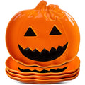 LemonRoad Halloween Ceramic Pumpkin Candy Dishes 7.87'' Orange 4 Pcs