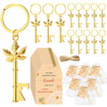 Yiyiring 24 Sets Thanksgiving Party Maple Leaf Keychain Bottle Opener Gold