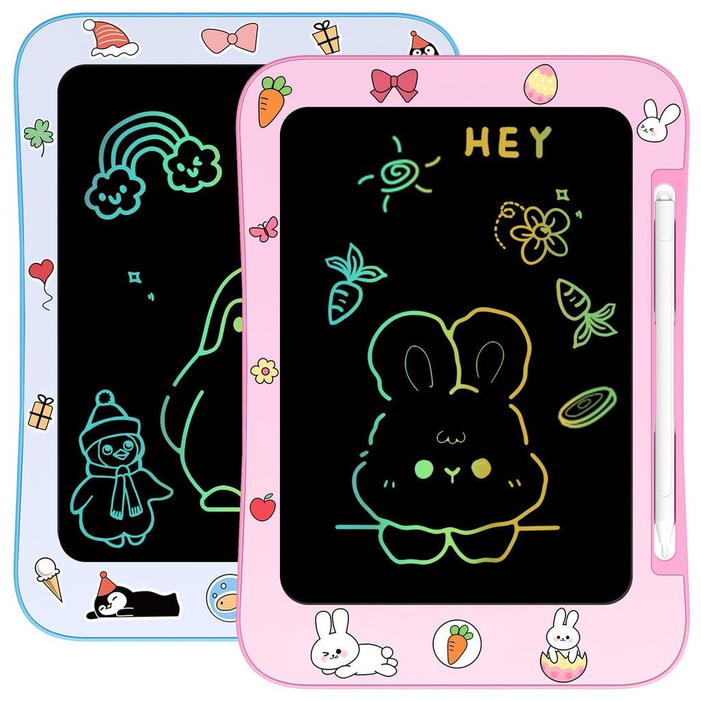 Genialba 2 Pack LCD Writing Tablet Kids Colorful Screen Pink & Blue