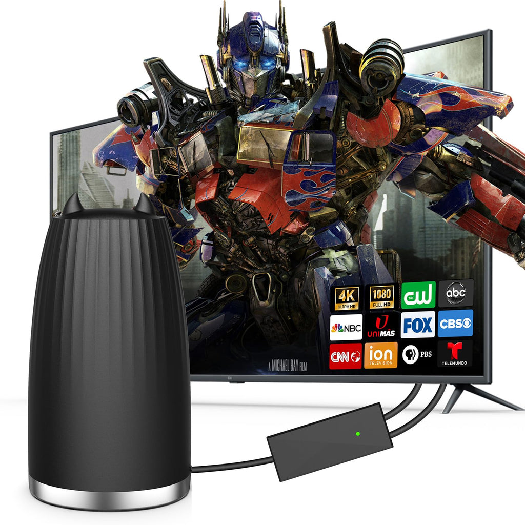 Docutca Smart Indoor TV Antenna 600+ Miles Range HD 4K 1080P Black Antenna-2043