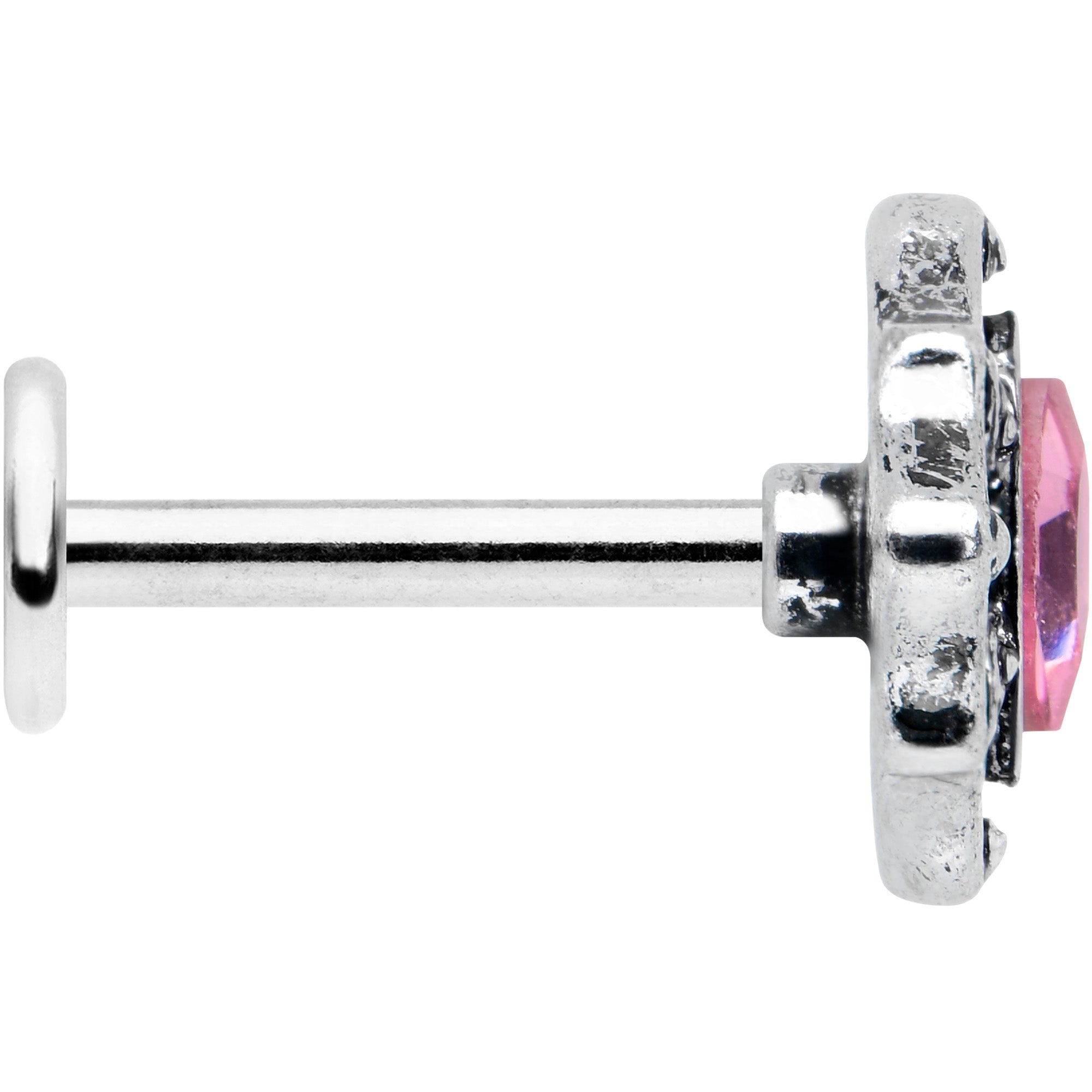16G 5/16 Pink Gem Rhombus Retro Labret Monroe Tragus