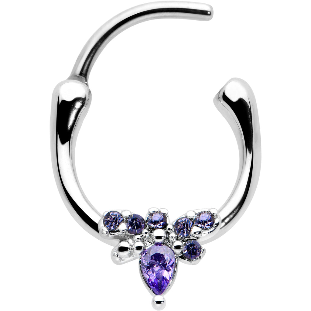 16G 5/16 Purple Gem Bee Glamour Cartilage Clicker