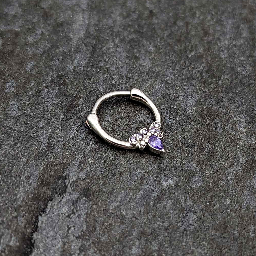 16G 5/16 Purple Gem Bee Glamour Cartilage Clicker