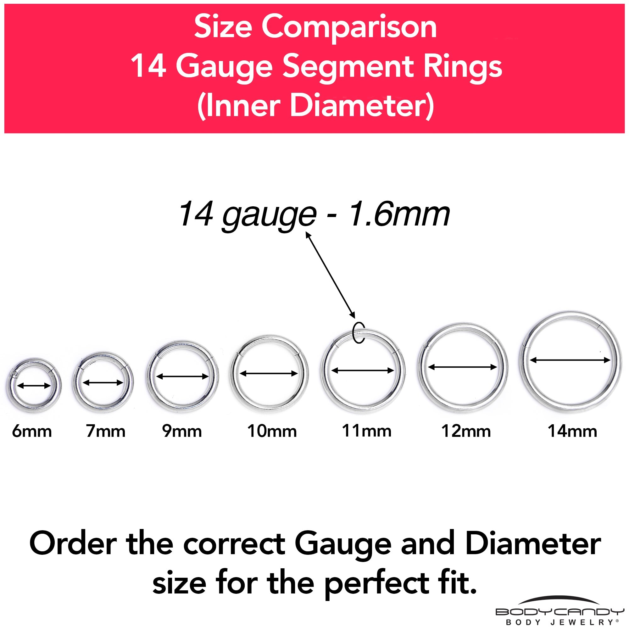 14G 7mm 316L Surgical Steel Precision Hinged Segment Hoop