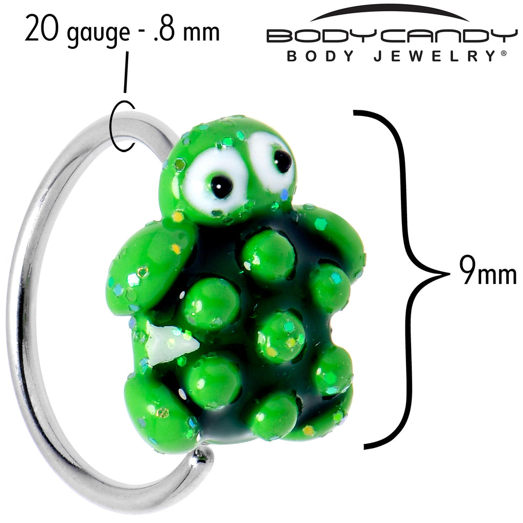 20G 5/16 Texture Turtle Nose Hoop