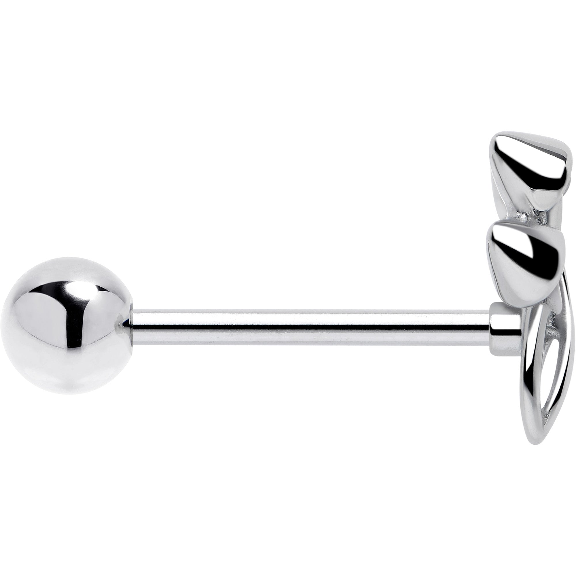 Piercing de lengua con mancuerna, trío de hongos alucinógenos