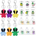 VioraWhite 6 Pcs Crochet Alien Keychain Set Colorful Space Yarn Gift