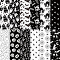 Halloween Scrapbook Paper 24 Sheets 11.8x11.8 Black & White Double-Sided