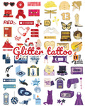 Onogola Party Glitter Temporary Tattoos Lucky Number 13 Stickers ST02