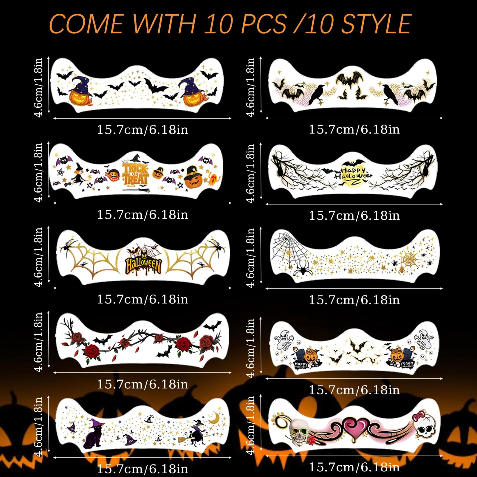 Cardiyar Glitter Freckles 24PCS Waterproof Gold Temporary Face Tattoos