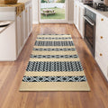 QiCaiJia Boho Runner Rug Brown Low Pile Polypropylene 24x47in