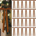 Dcocdeely 24 Pcs Khaki Velvet Christmas Bows 16x6 Inch Rustic Decor