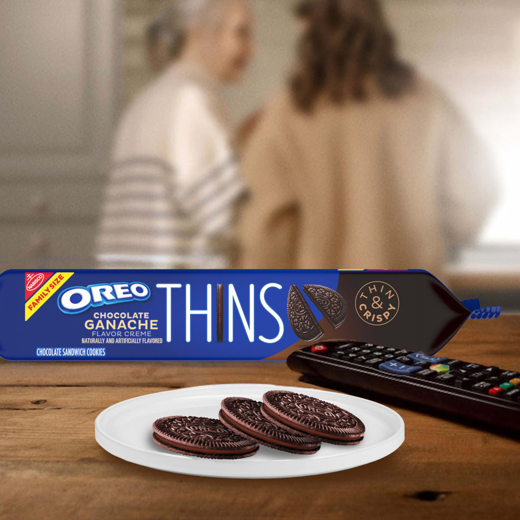 BestBy05/26 OREO Thins Chocolate Ganache Creme Sandwich Cookies 12.33 oz