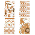 Lebsitey Orange Leaf Pattern Kitchen Towel Set of 4 24x16 Inch Polyester