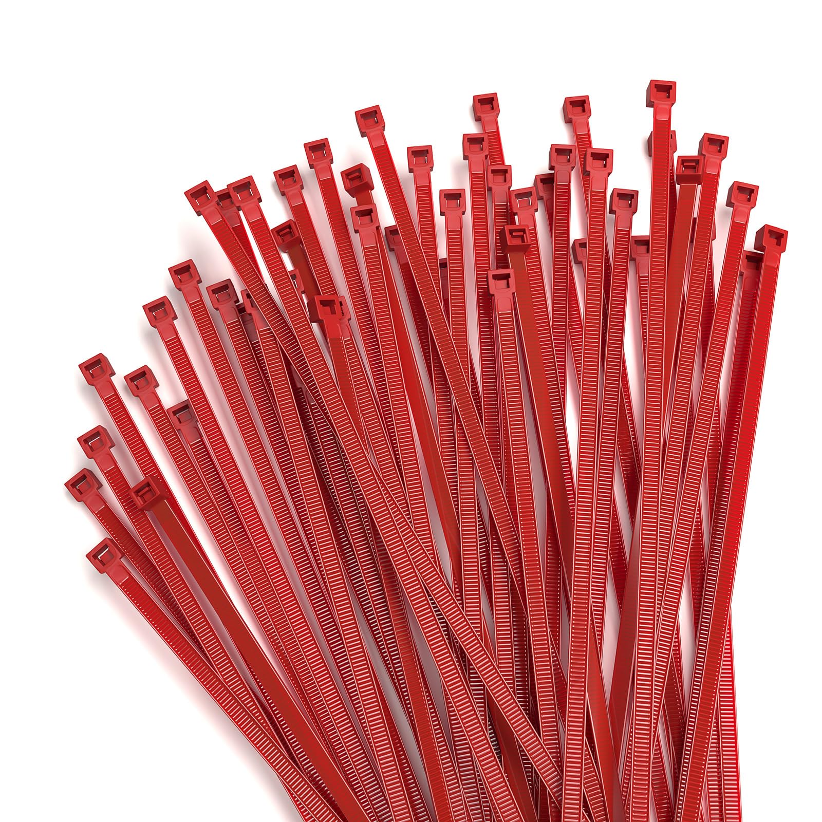 Aroono 500pcs 4in Red Nylon Zip Ties 40lb Strength UV Resistant