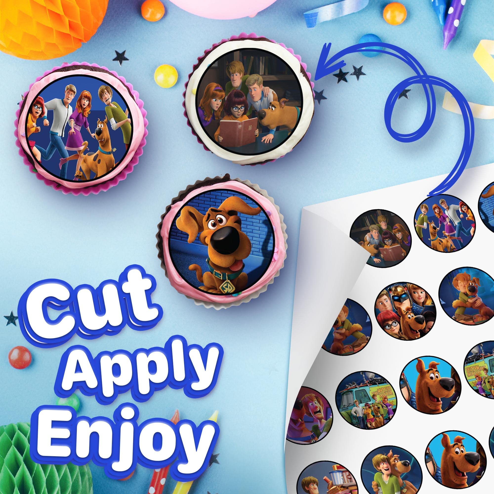 NATURAL BEHAVIOUR 30 Edible Cupcake Toppers Mystery Pup Dog Team Collection