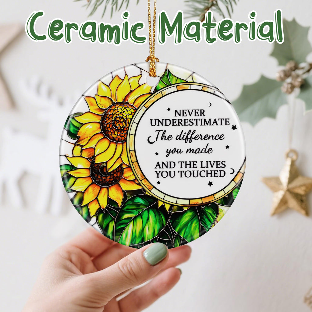 VIAKDEM Christmas Ceramic Ornament Retirement Design K Farewell Gift
