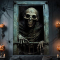 rookea Halloween Funny Skeleton Curtain Banner Spooky Window Decor Polyester