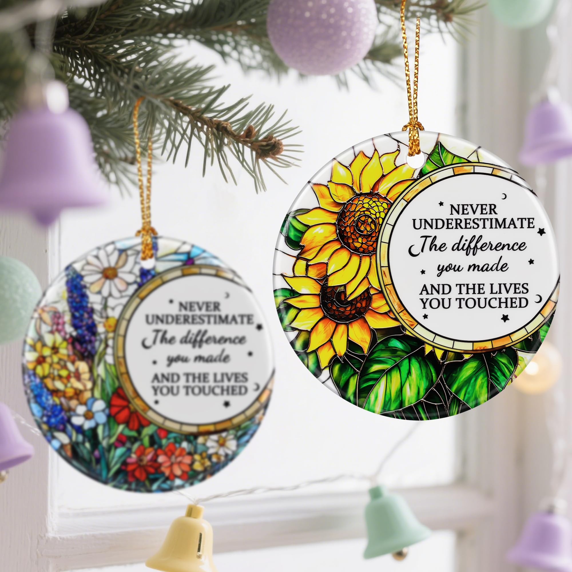 VIAKDEM Christmas Ceramic Ornament Retirement Design K Farewell Gift