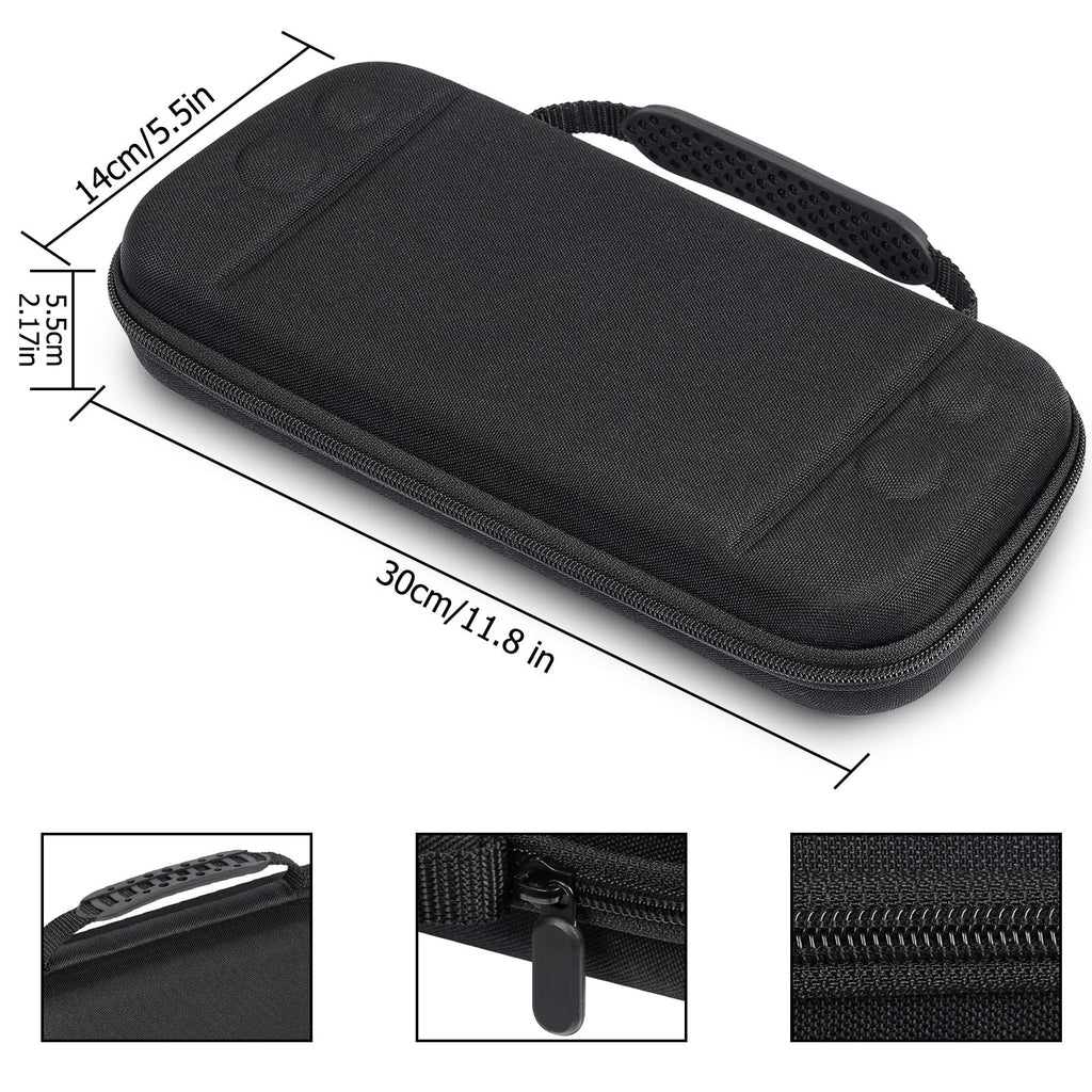 TIGOJH Nintendo Switch 2 Carrying Case Black 10 Game Slots & Accessory Pocket