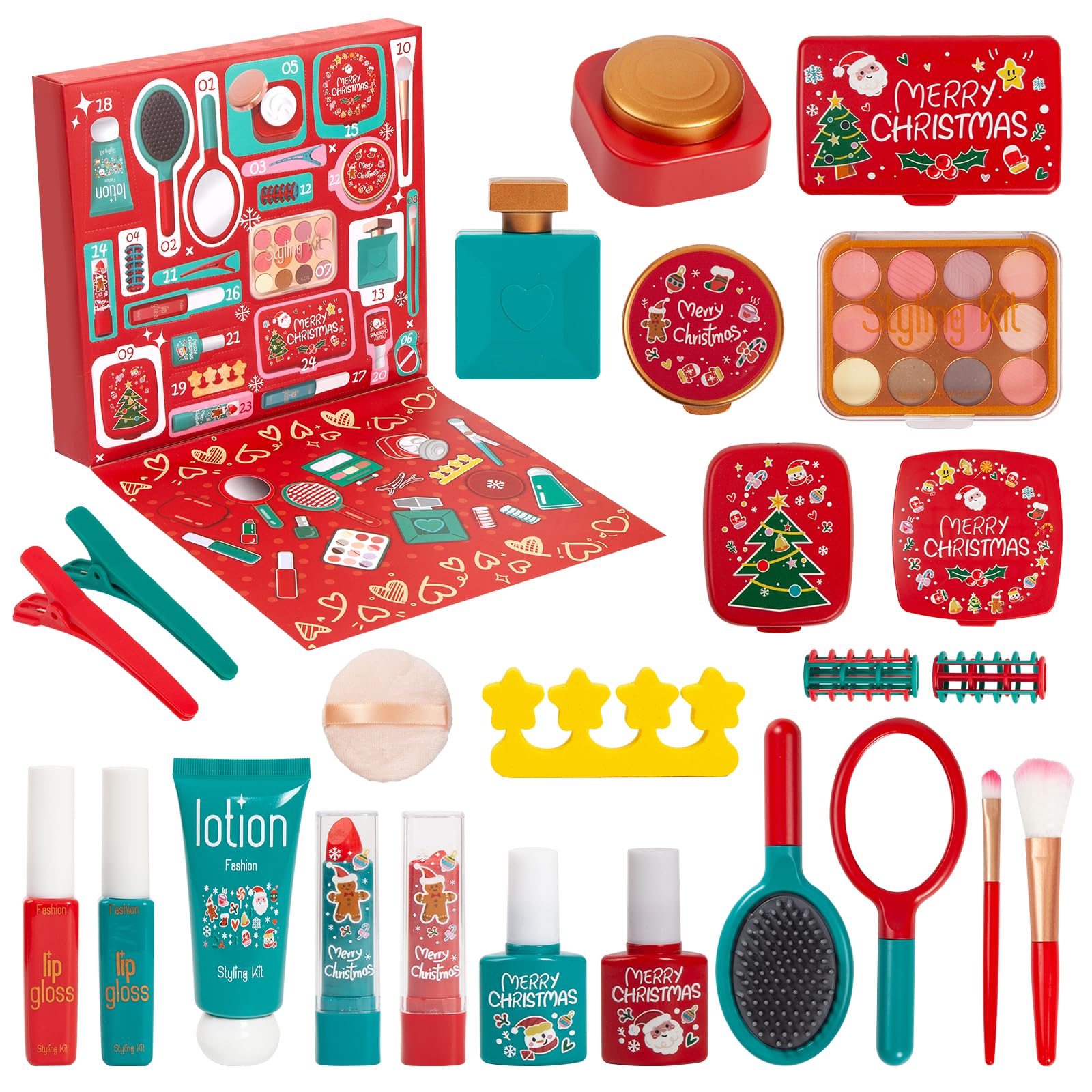 POATROZON Advent Calendar 2025 Girls Pretend Play Makeup Toys Stocking Stuffers