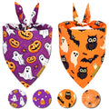 Raisingwell Dog Bandana Halloween N.Helloween 1 Pack Size Large