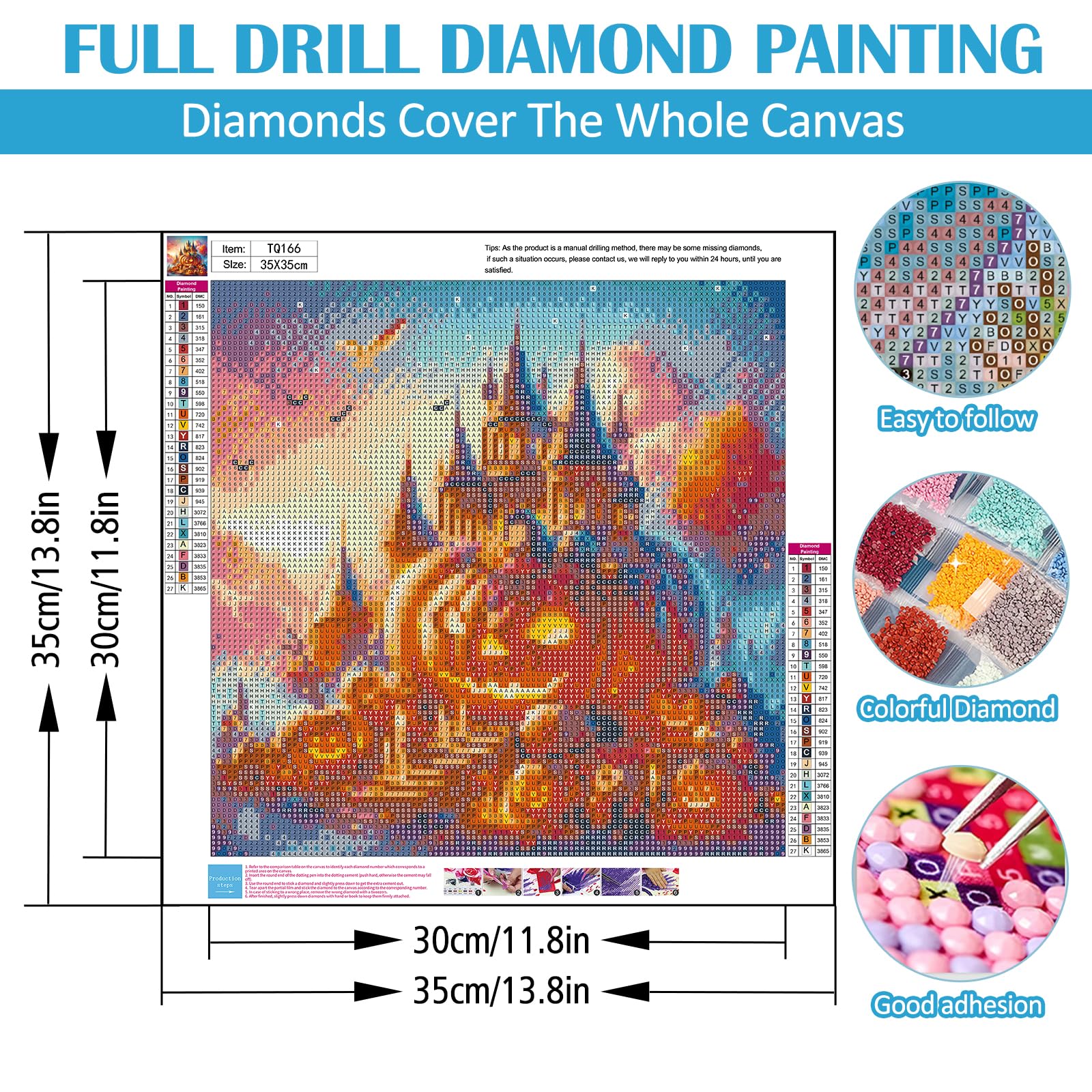 LKHMVCA Fall Pumpkin Castle Candle Diamond Painting Kit 13.8x13.8 Inch