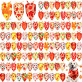 Preboun 100Pcs Fall Thanksgiving Dog Bandanas Pumpkin Maple Leaves Yellow Orange