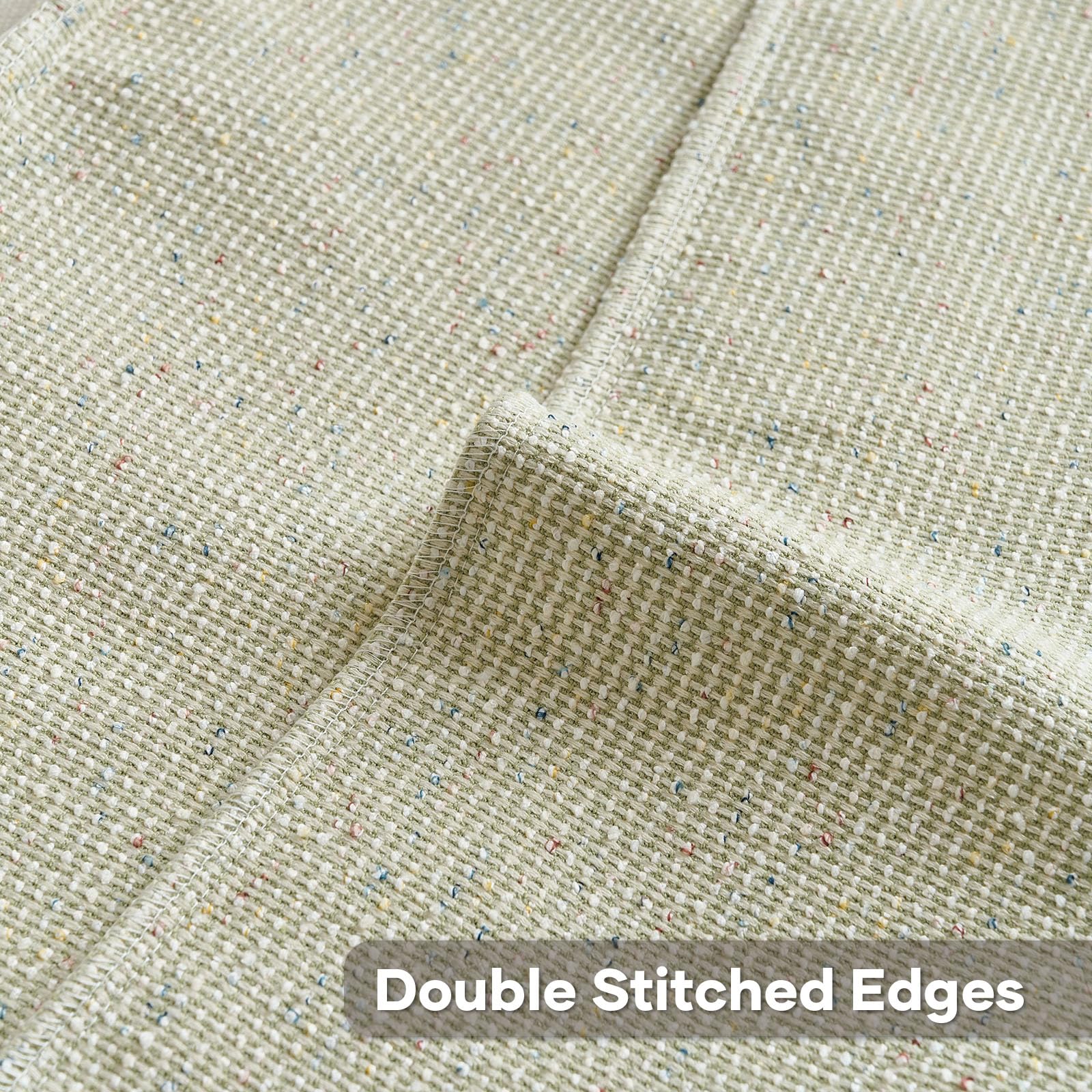 FUTEI Green Chenille Throw Pillow Covers 20x20 Inch Set of 2 Modern Decor