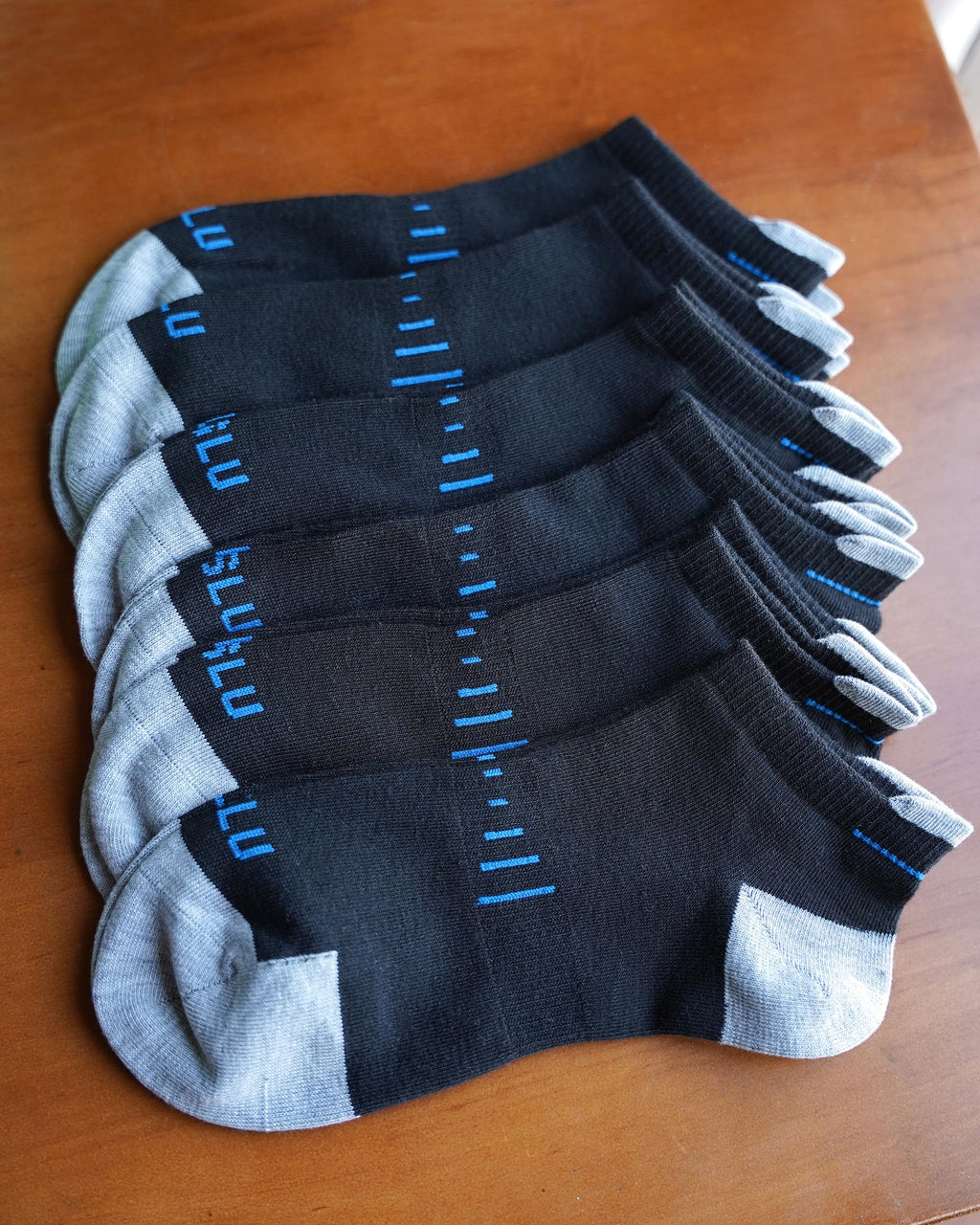 ASLU Athletic Compression Cushioned Ankle Socks Black 6 Pairs Size 6-9
