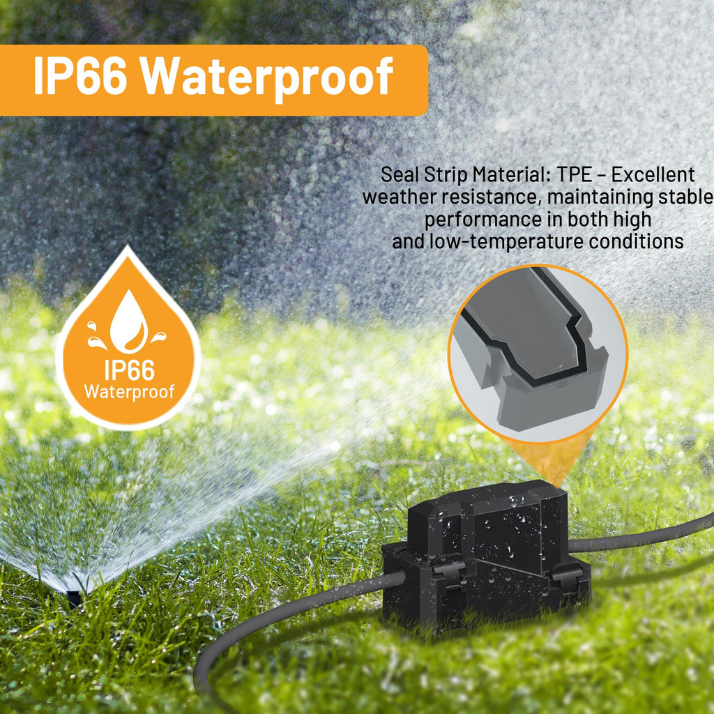 CFMASTER Weatherproof Outdoor Electrical Box IP66 7x3x4in Vanilla 3 Pack