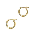 14K Yellow Gold 2mm 9/16 Inch Hoop Earrings