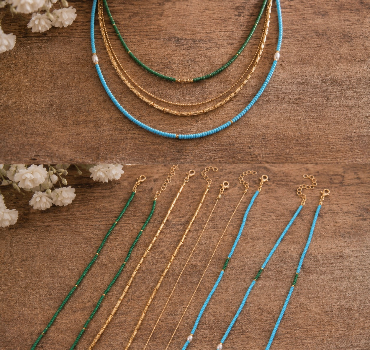 Coastal Layers Stacking Necklace