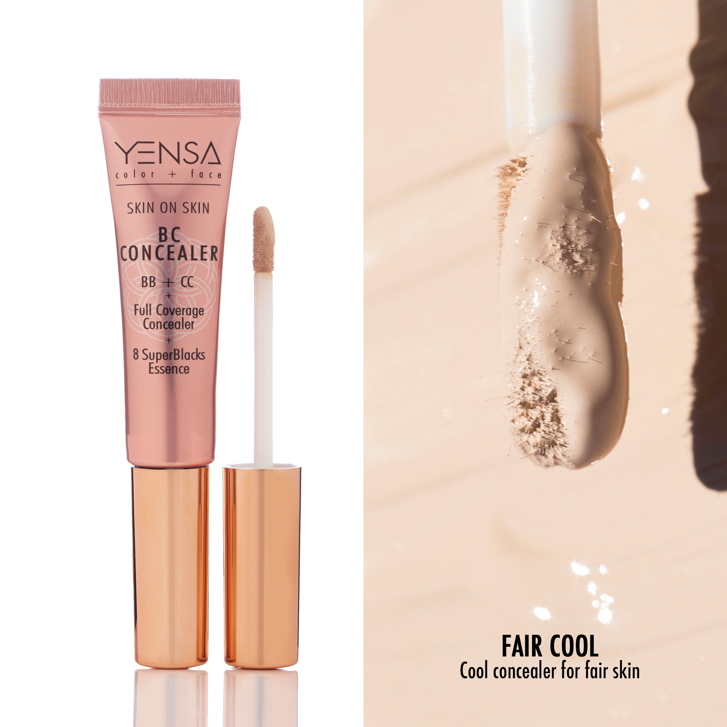 Skin On Skin BB + CC Cobertura Completa Corrector Sérum con Ácido Hialurónico
