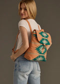 Orange, Green & Pink Aztec Backpack