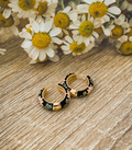 Midnight Garden Huggie Hoops