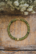Olive Glow Beaded Necklace