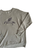 Crew Neck Terry Pullover | Take the Leap - Grey Medium