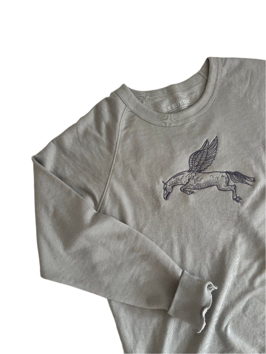 Crew Neck Terry Pullover | Take the Leap - Grey Medium
